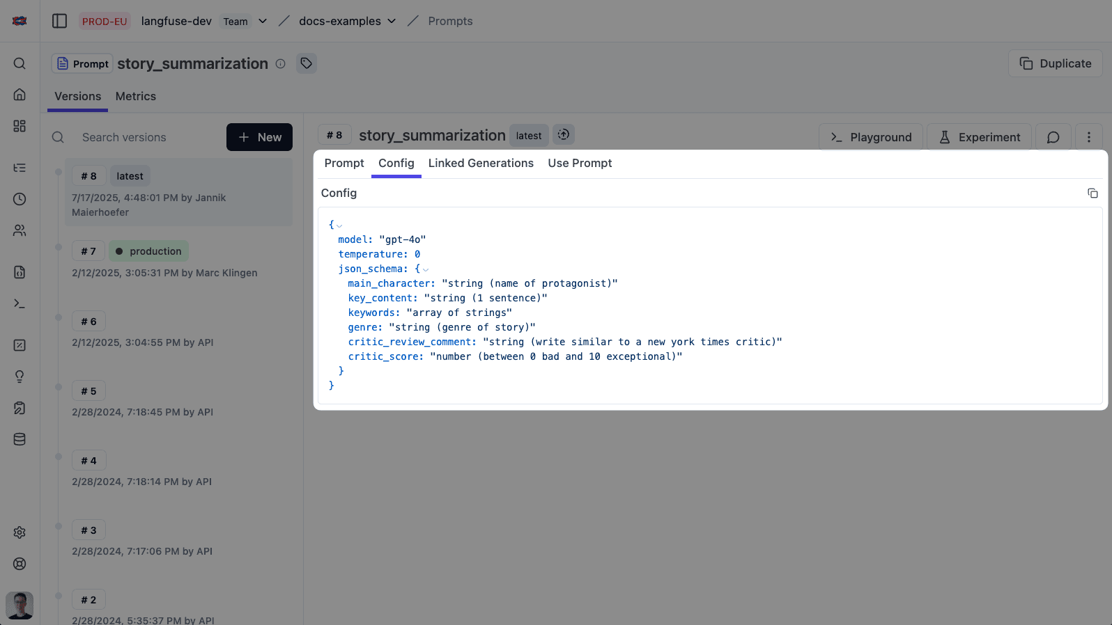 Prompt config